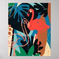 Flamant rose funky