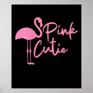 Poster Flamant rose rose mignon pour femmes   Rose Cute  