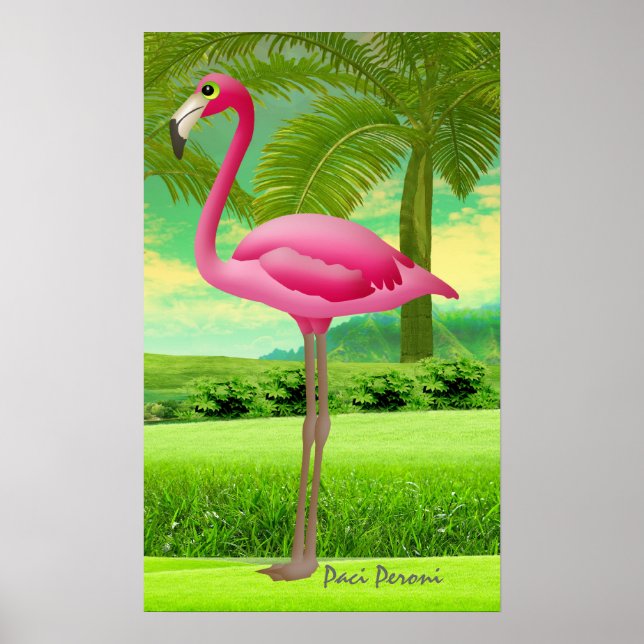 POSTER FLAMANT ROSE - SRF (Devant)