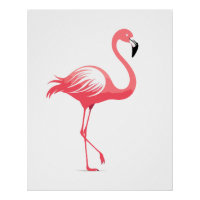 Flamant rose Vector Art Animal Moderne Urbain Grap