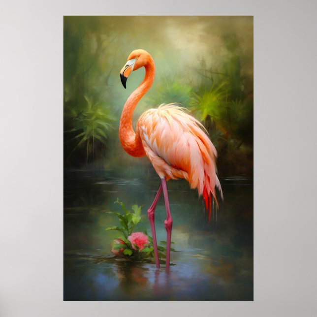 Poster Flamant rose vintage Pride (Devant)