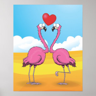 Poster Flamants