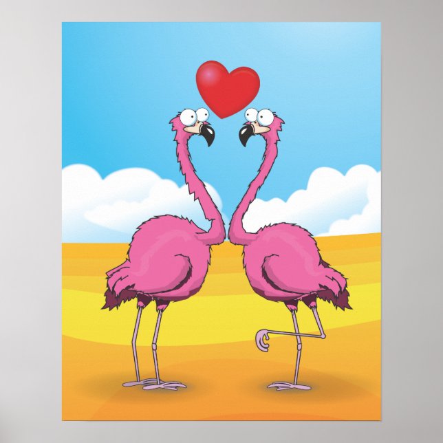 Poster Flamants (Devant)