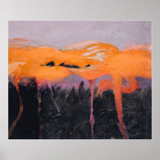 Poster Flamants roses de Thayer (Devant)