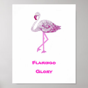 Poster Flamants roses gloire