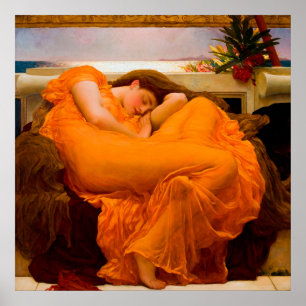 Poster Flaming June par Frederic Lord Leighton