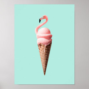 POSTER FLAMINGO CONE