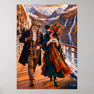 Poster Flamingo & Tigre en Norvège — Croisière d'automne