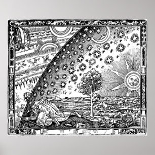 Poster Flammarion Engraving Le Soleil et les étoiles