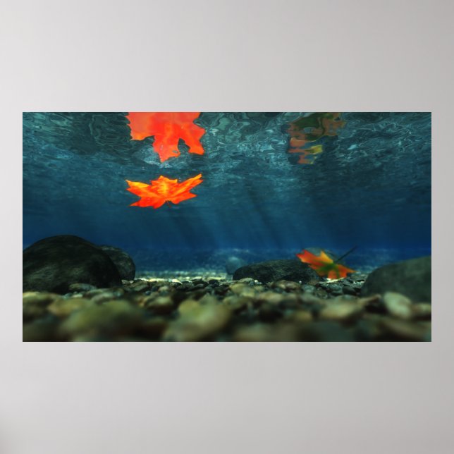 Poster Flamme dans l'eau imprimer (Devant)