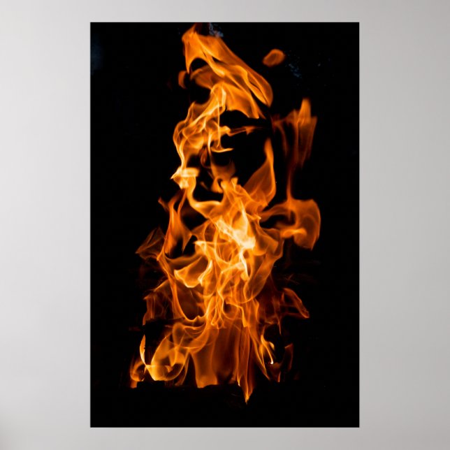 Poster Flamme orange (Devant)