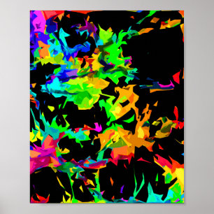 Poster Flammes colorées
