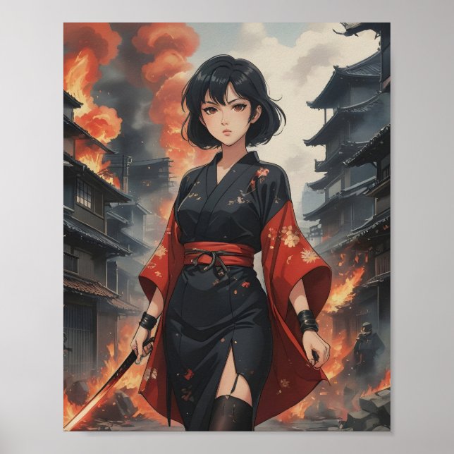 Poster flammes de résolution 3 (Devant)