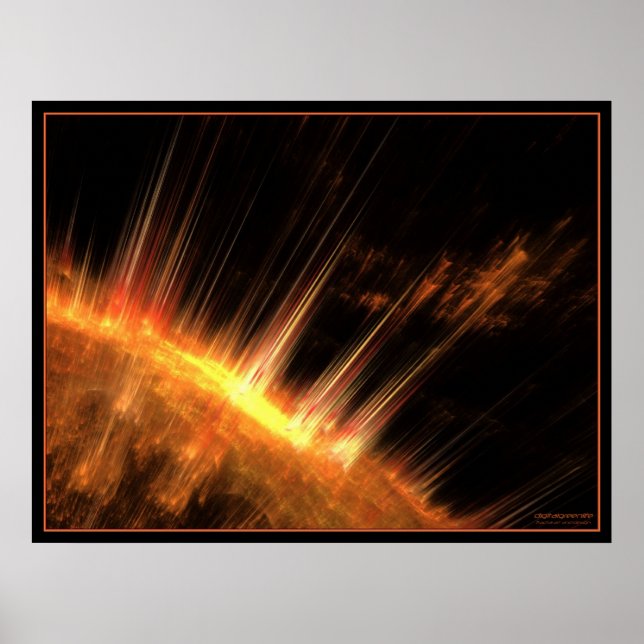 Poster flammes solaires (Devant)