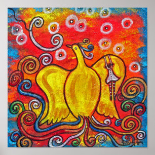 Poster Flammis ex Clarior, hors de flamme, éclat