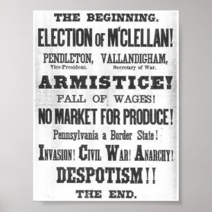 Poster Flanc 1864 d'élection