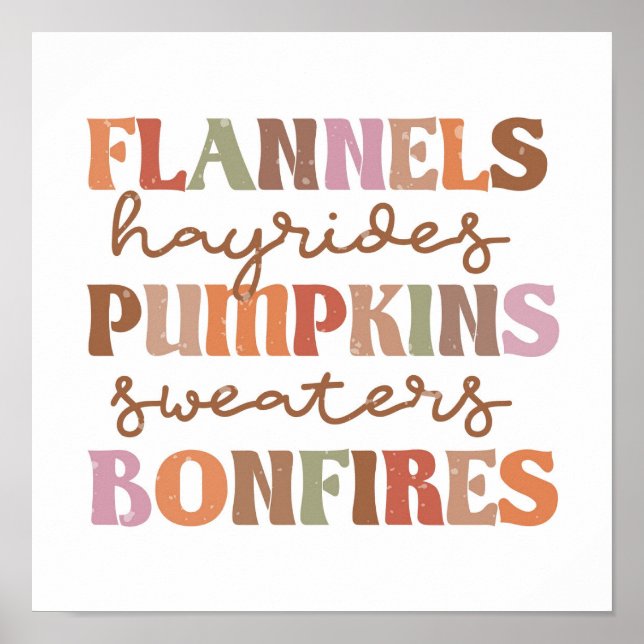 Poster Flannings Bonfires Citrouille (Devant)