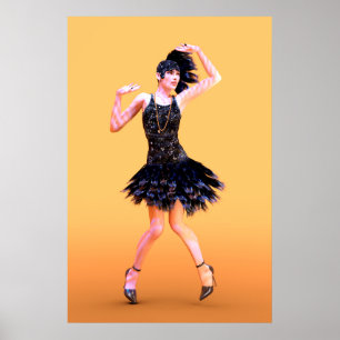 Poster Flapper Dancing Vintage