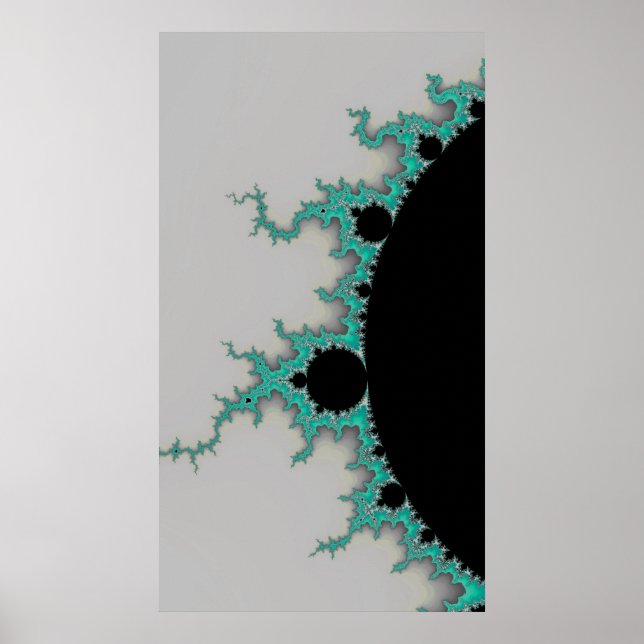 Poster Flares de menthe sur une étoile lointaine Fractal  (Devant)