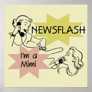 Poster Flash d'information je suis les T-shirts un Mimi e