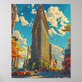 Poster Flatiron Building New York City USA