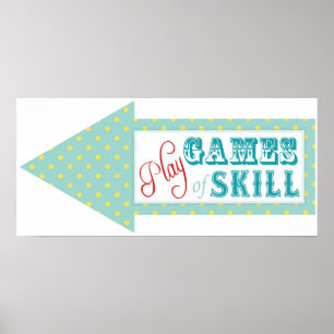 Poster Flèche Jeux Signe de Carnaval Cirque Anniversaire