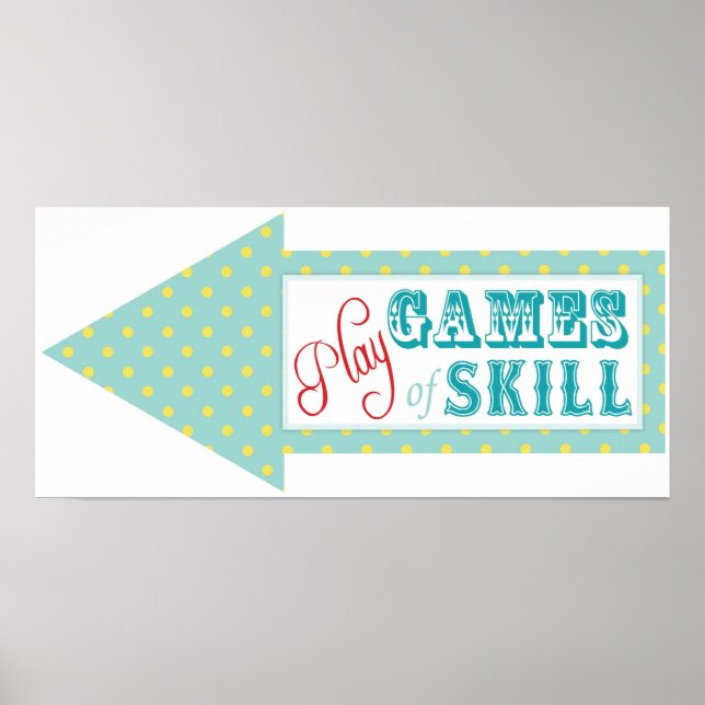 Poster Flèche Jeux Signe de Carnaval Cirque Anniversaire  (Devant)