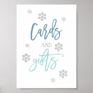 Poster Flèche-neige en Parties scintillant d'argent   Car