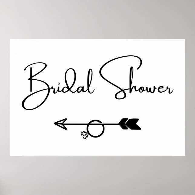 Poster Flèche pour la Baby Shower de la mariée (Devant)