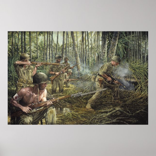 Poster Flèche rouge en guerre par Michael Gnatek Imprimer (Devant)