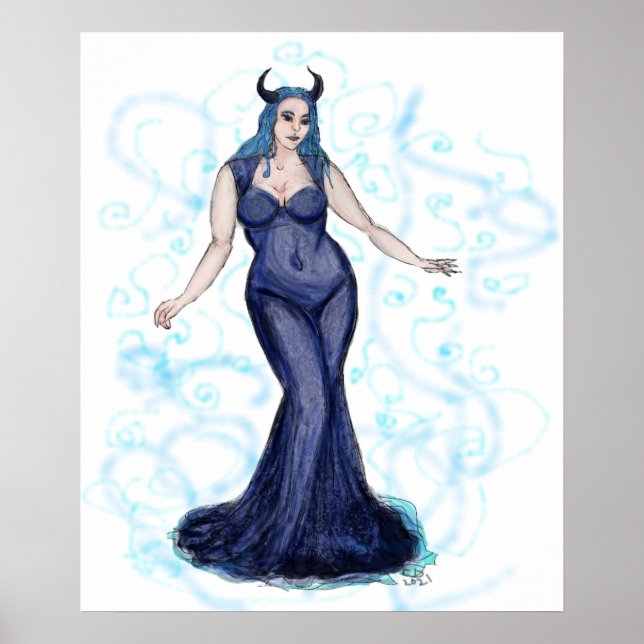 Poster Flèches Ava Bleues (Devant)