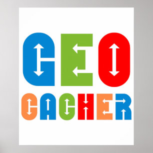 Poster Flèches de géocacher colorées