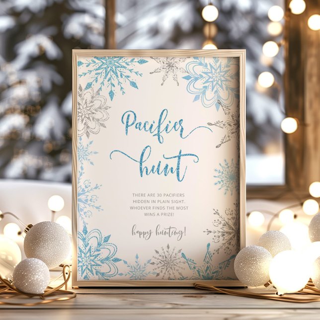 Poster Flèches de neige bleu argent Rupture de couche (Créateur téléchargé)