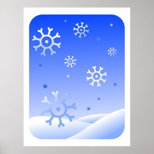 Poster Flèches de neige rétro
