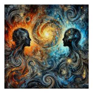 Poster Flèches et silhouettes éthérées