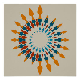 Poster Flèches Mandala