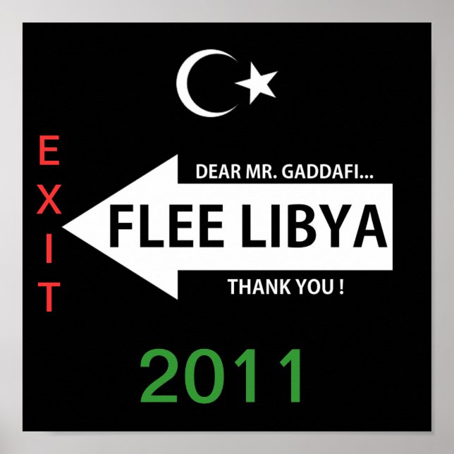 POSTER FLEE LIBYA (Devant)