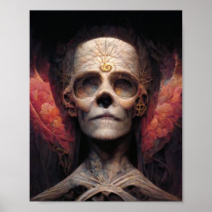 Poster Flesh And Bone Dark Imaginaire Science Fiction Art