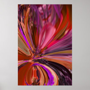 Poster Fleur Abstraite