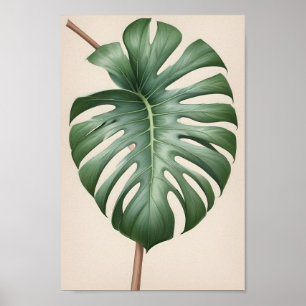 Poster Fleur albo Monstera, belle terre