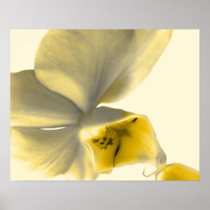Poster Fleur artistique dans les tons jaunes