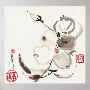 Poster Fleur blanche