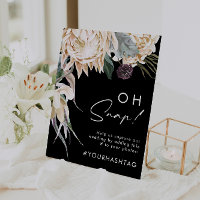 Fleur Blanche | Panneau "Oh Snap" avec le hashtag 