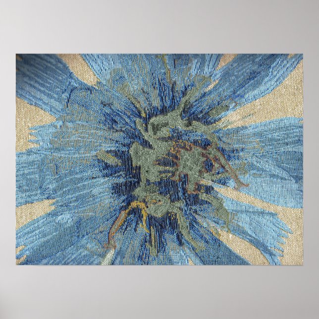 Poster fleur bleue (Devant)