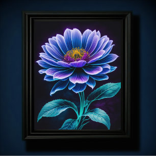 Poster Fleur bleue III