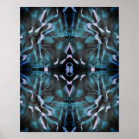 Fleur Bleue Vibrante Dahlia Art Abstrait