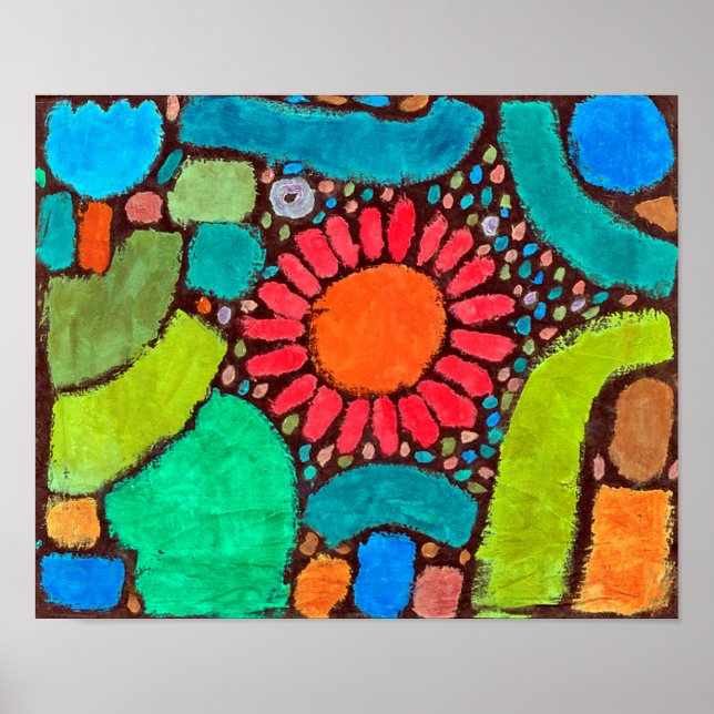 Poster Fleur dans la vallée, Klee (Devant)