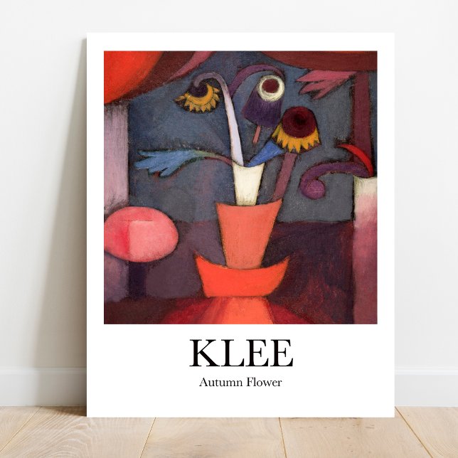 Poster Fleur d'automne de Paul Klee (Klee's vibrant Autumn Flower: Decorate your home with this iconic masterpiece!)