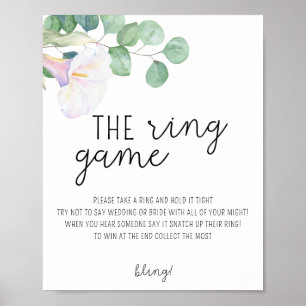 Poster Fleur de Calla - Mettez une bague sur l'affiche de
