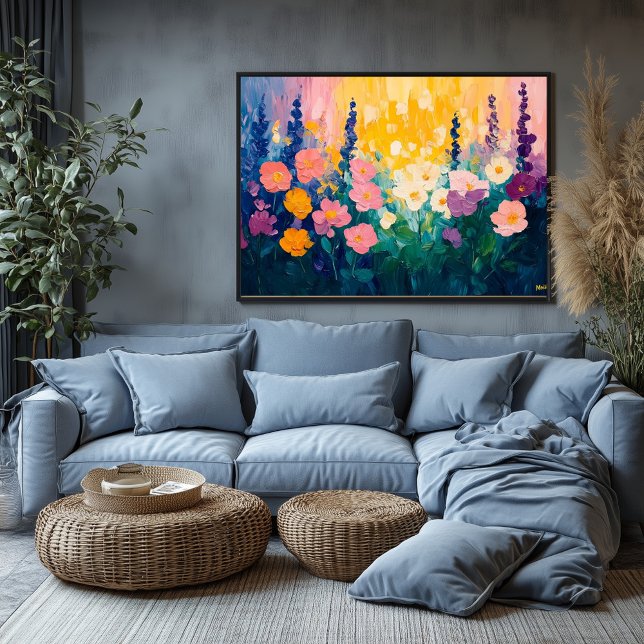 Poster Fleur de Fauvist Vibrant - Personnalisé sur le thè (Créateur téléchargé)